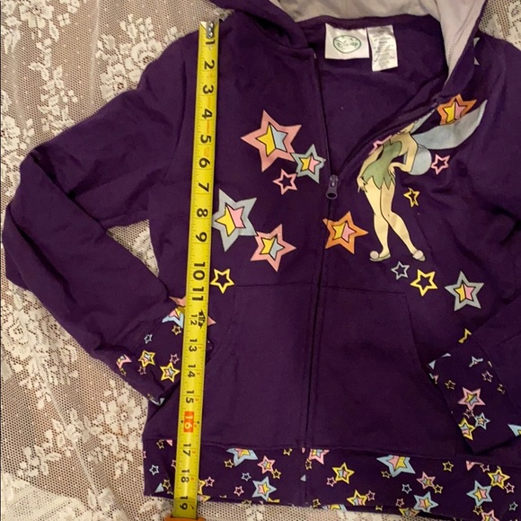 VINTAGE DISNEY TINKERBELL HOODIE Sweater PURPLE SZ M BEAUTIFUL DISNEYLAND - Picture 10 of 10